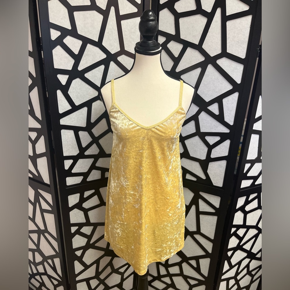 Zara crushed velvet mini dress